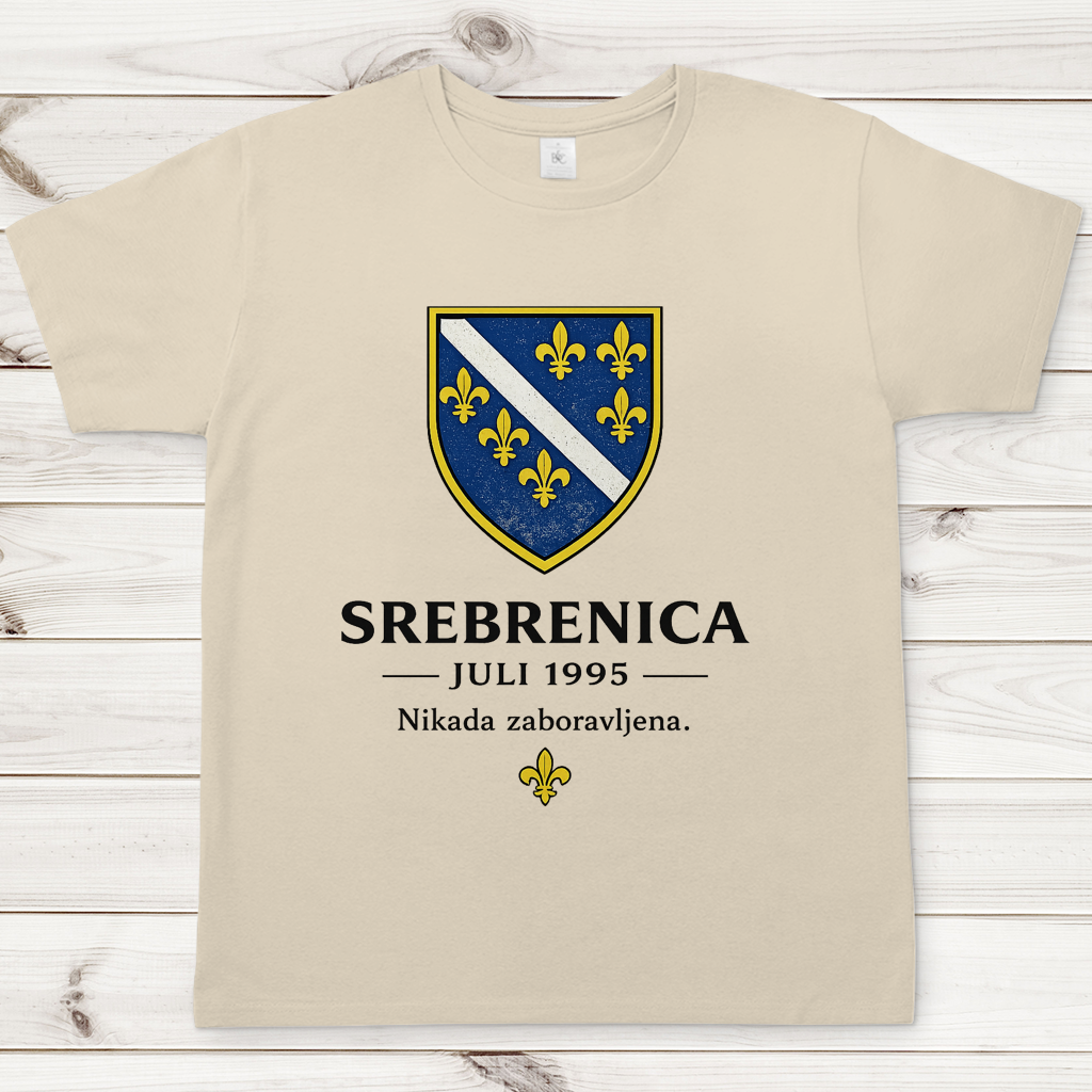 Muška majica Srebrenica Nikad Zaboravljena