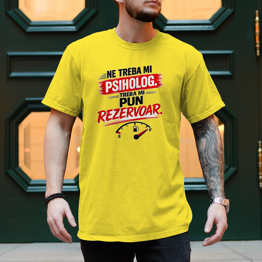 Herren T-Shirt Ne treba meni psiholog