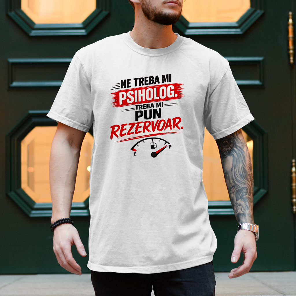 Herren T-Shirt Ne treba meni psiholog