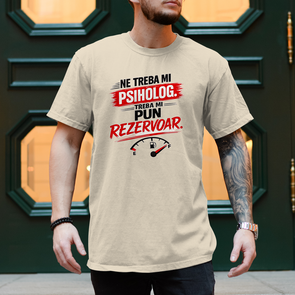 Herren T-Shirt Ne treba meni psiholog