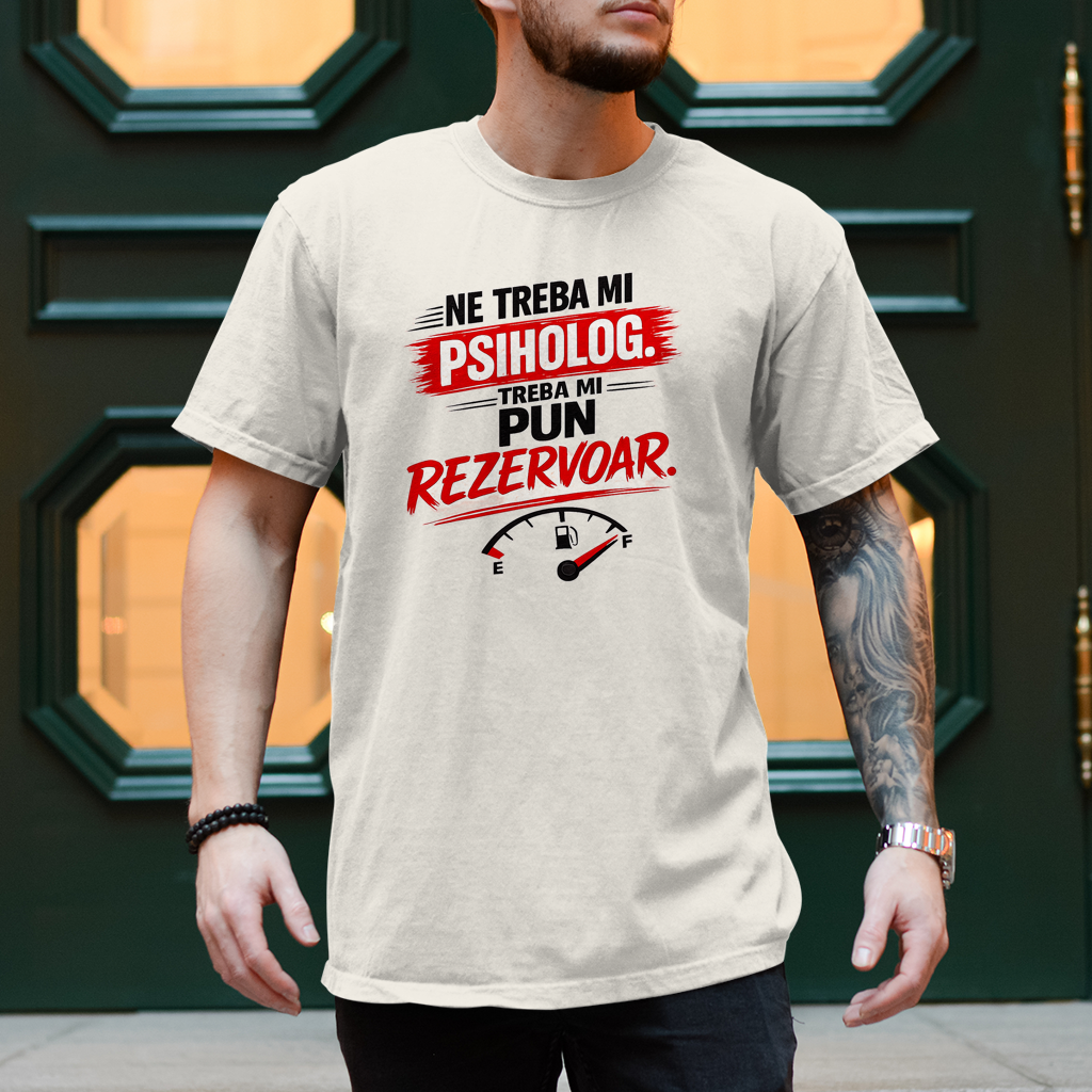 Herren T-Shirt Ne treba meni psiholog