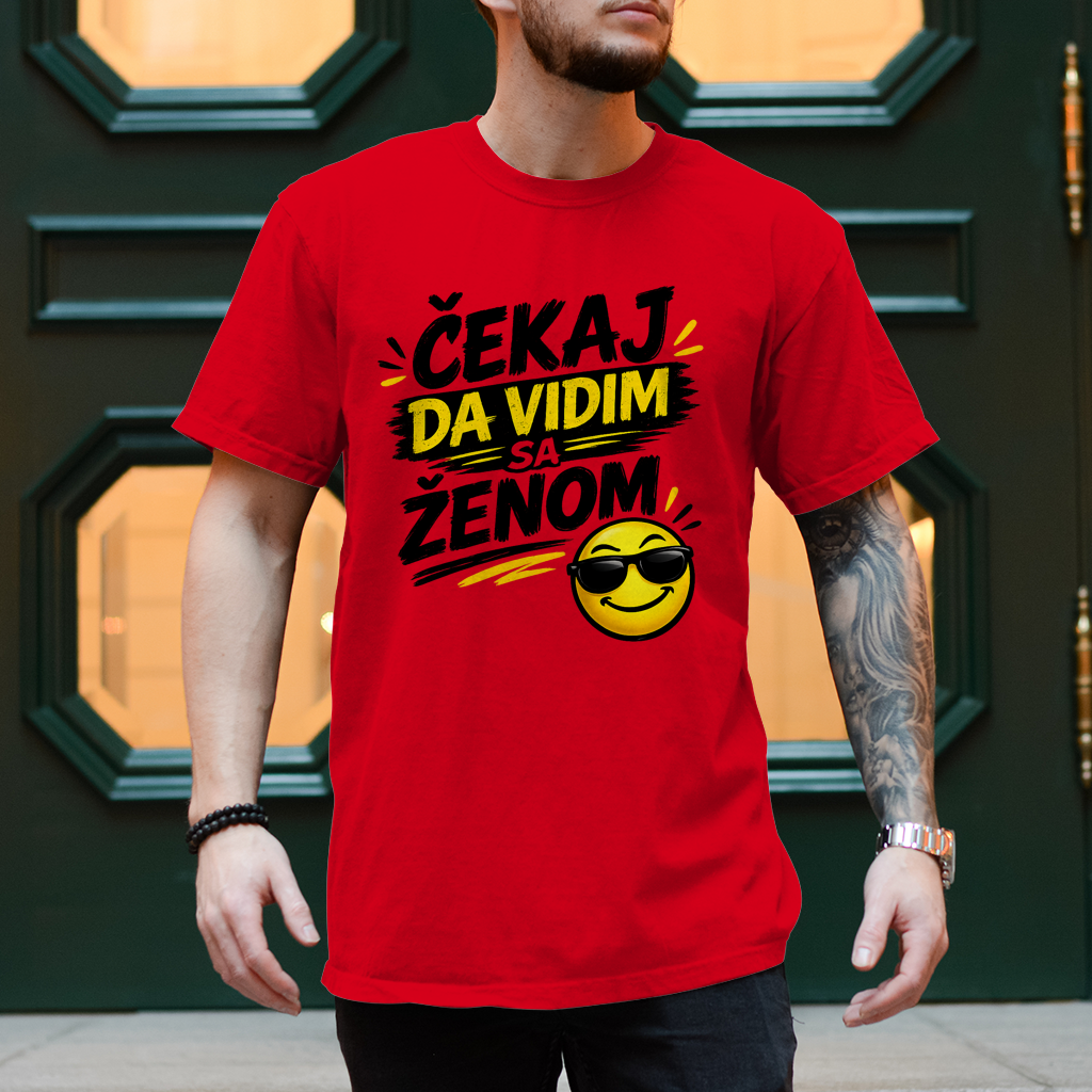 Herren T-Shirt Cekaj da vidim sa zenom