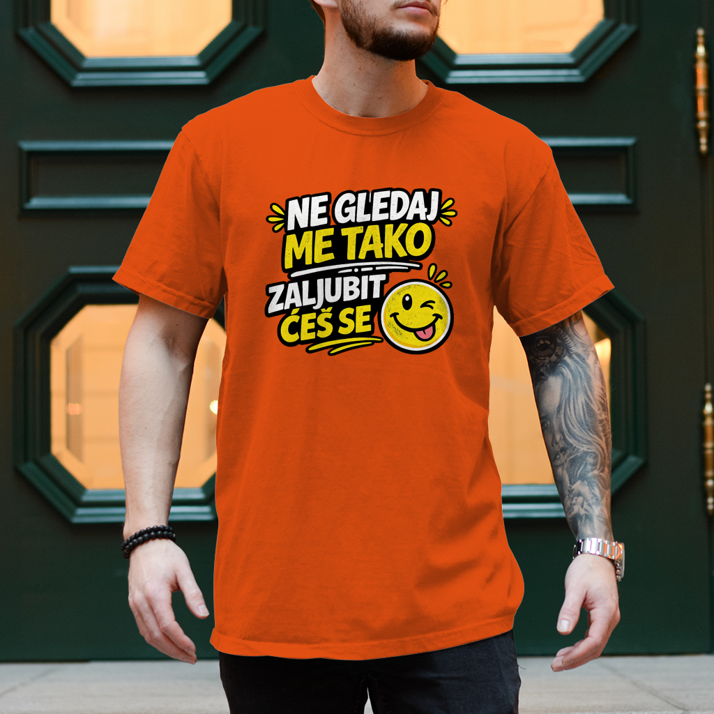 Herren T-Shirt Ne gledaj me tako