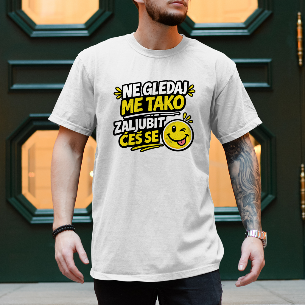 Herren T-Shirt Ne gledaj me tako