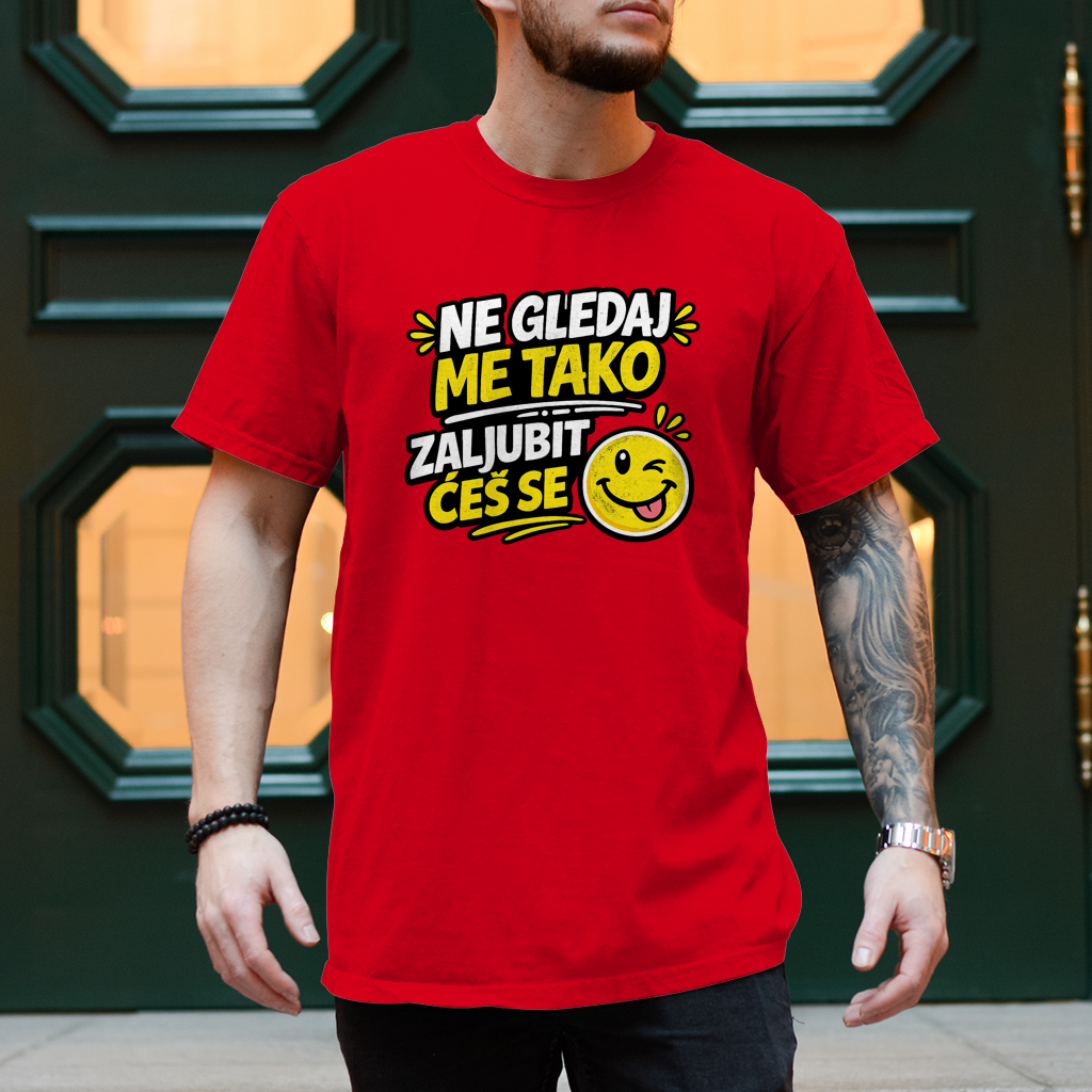 Herren T-Shirt Ne gledaj me tako