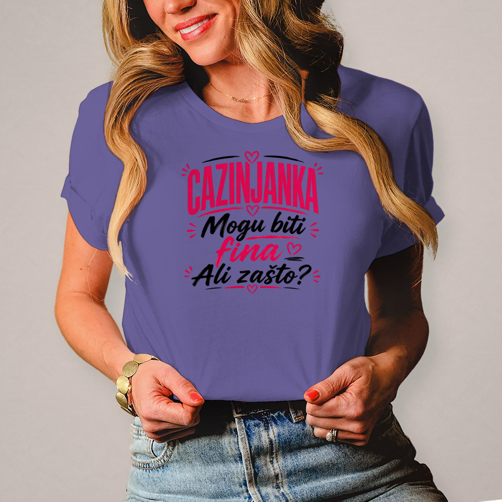Damen T-Shirt Cazinjanka zasto da budem fina