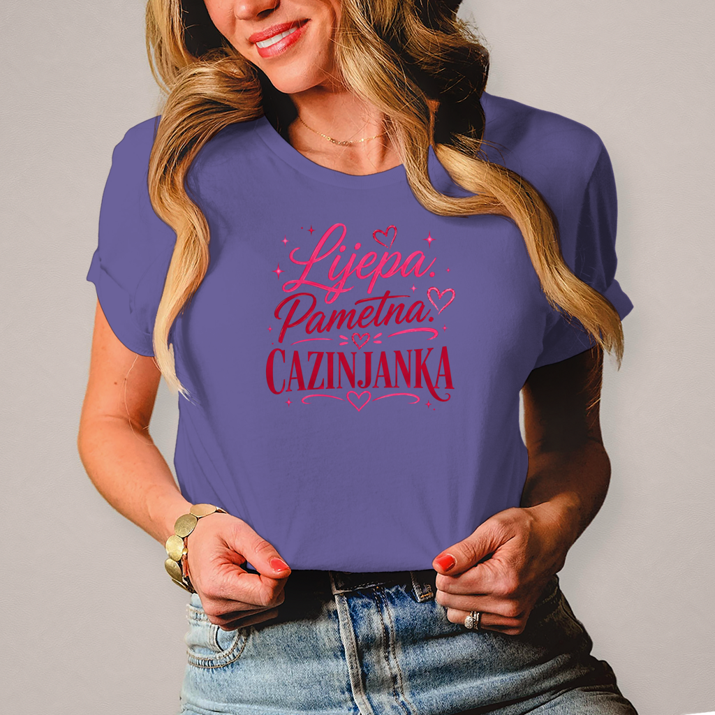 Damen T-Shirt Cazinjanka lijepa pametna