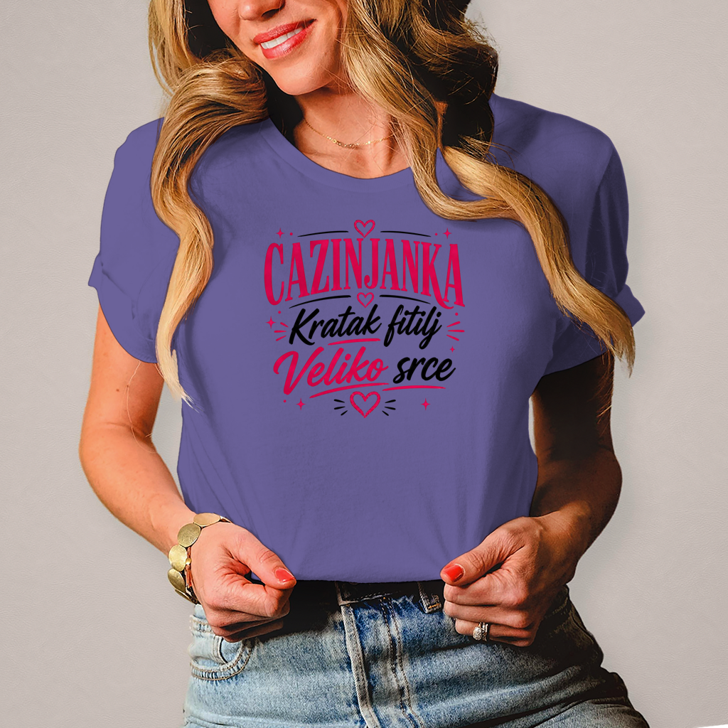 Damen T-Shirt Cazinjanka veliko srce