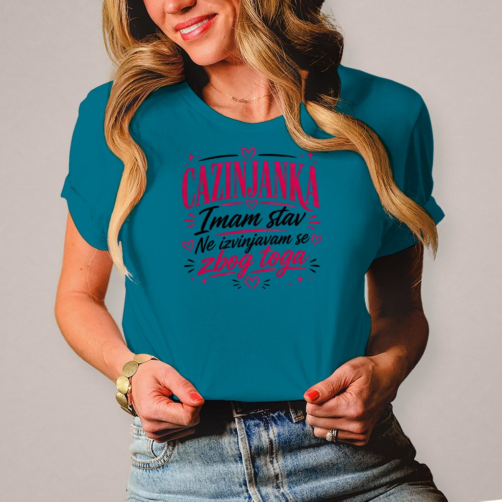 Damen T-Shirt Cazinjanka imam stav