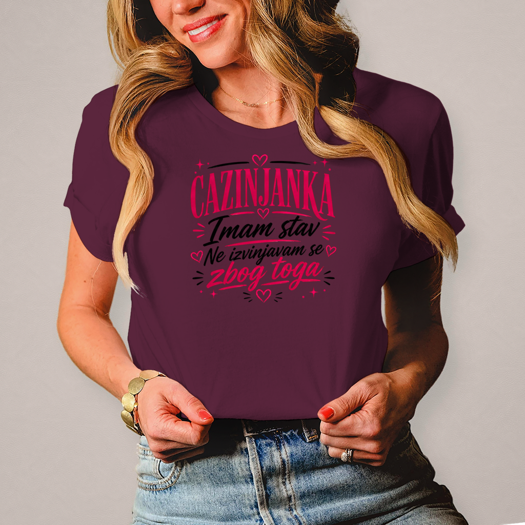 Damen T-Shirt Cazinjanka imam stav