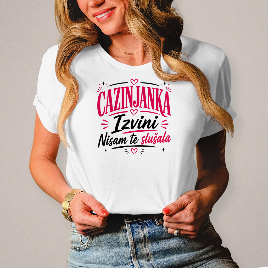 Damen T-Shirt Cazinjanka Ne slusam