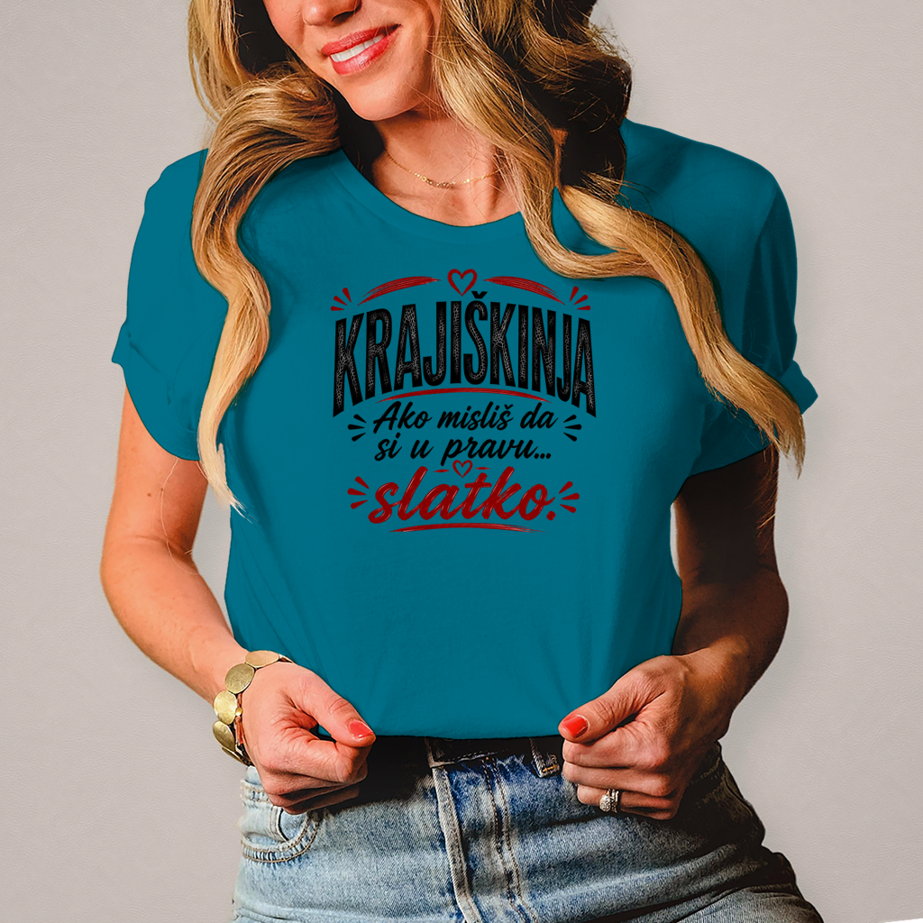 Damen T-Shirt Ako mislis da si upravu slatko