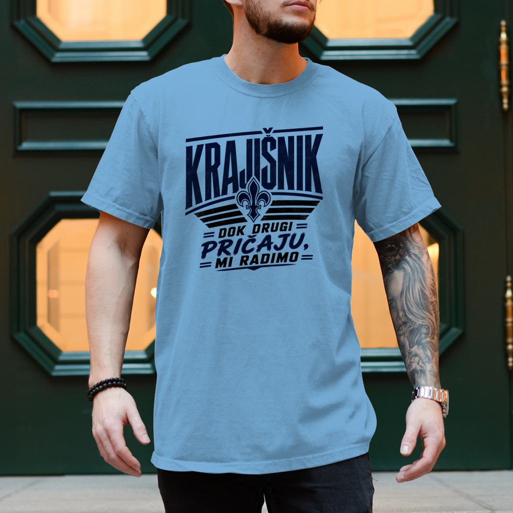 Herren T-Shirt Dok drugi pricaju mi radimo