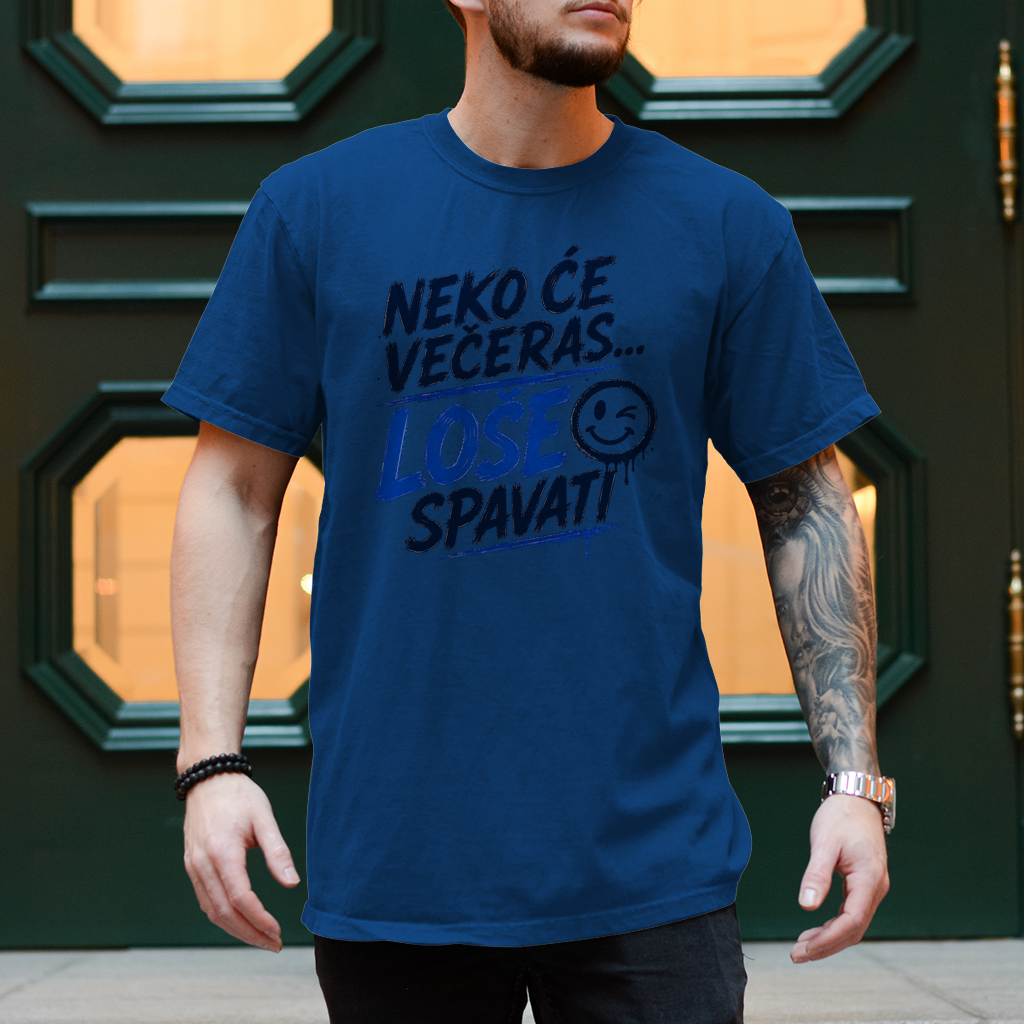 Herren T-Shirt Neko ce veceras lose spavati