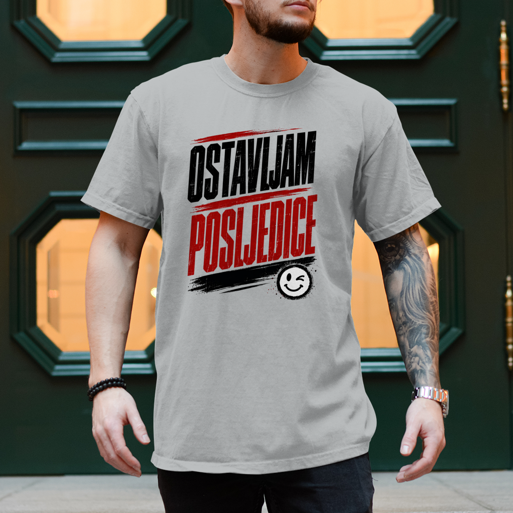 Herren T-Shirt Ostavljam posljedice