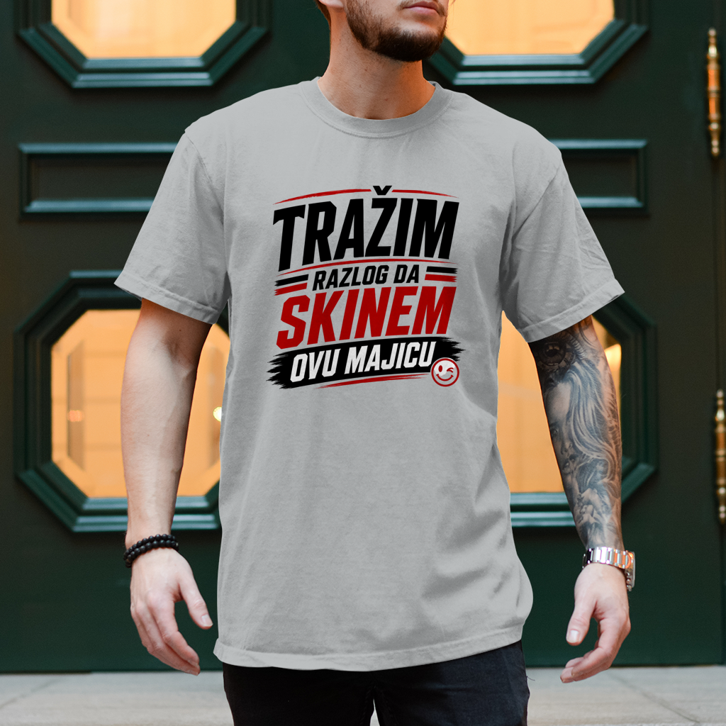 Herren T-Shirt Trazim razlog Rot