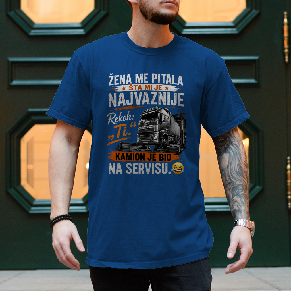Muška majica Kamion na servisu
