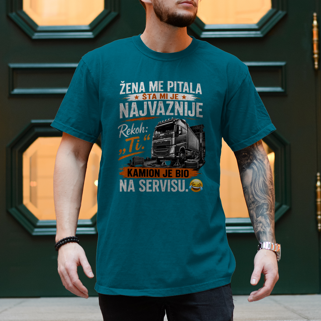 Muška majica Kamion na servisu