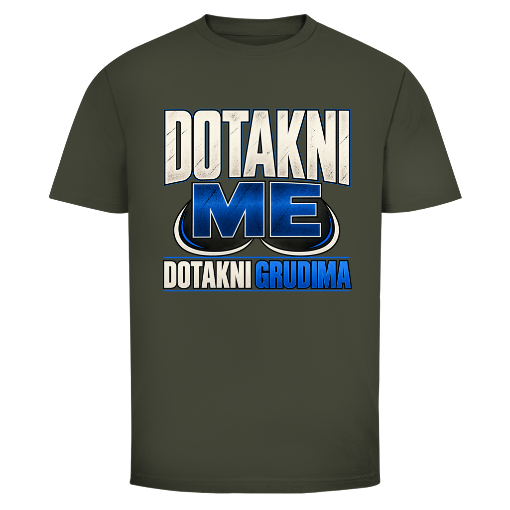 Muška majica Mitar Mirić „Dotakni me“ - plava, jednostavan dizajn