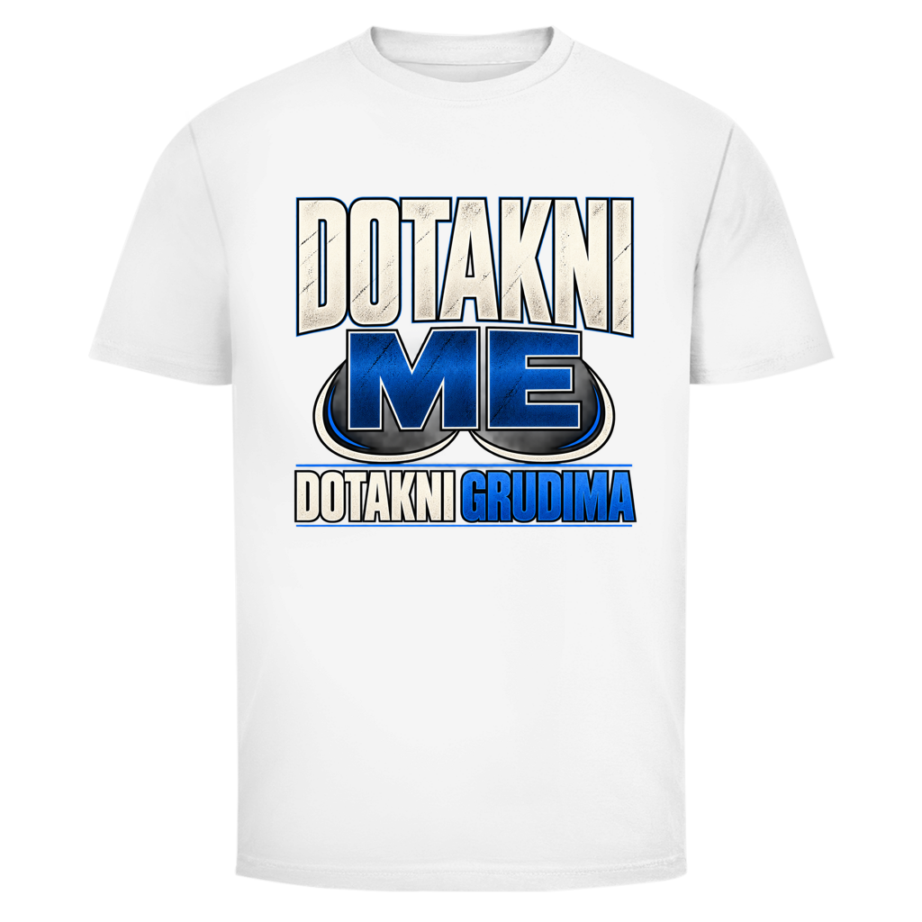 Muška majica Mitar Mirić „Dotakni me“ - plava, jednostavan dizajn