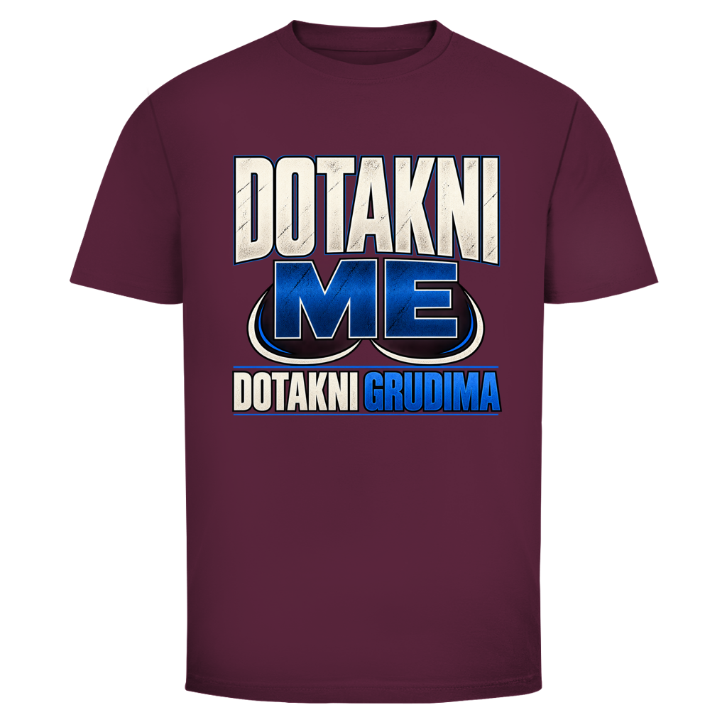 Muška majica Mitar Mirić „Dotakni me“ - plava, jednostavan dizajn