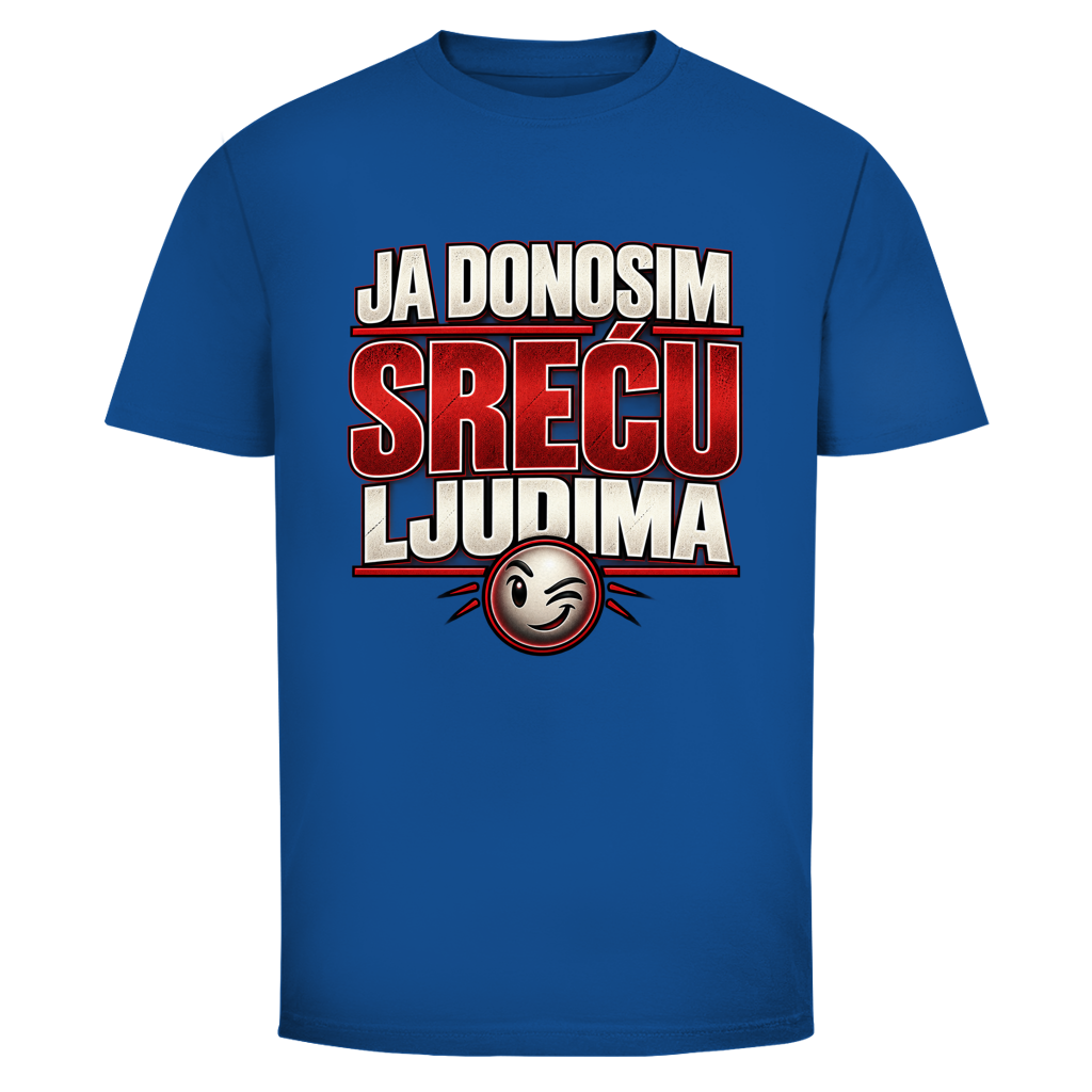 Muška majica Mitar Mirić „Ja donosim sreću ljudima“ | Balkan Kult majica crvena