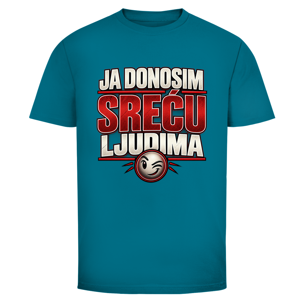 Muška majica Mitar Mirić „Ja donosim sreću ljudima“ | Balkan Kult majica crvena