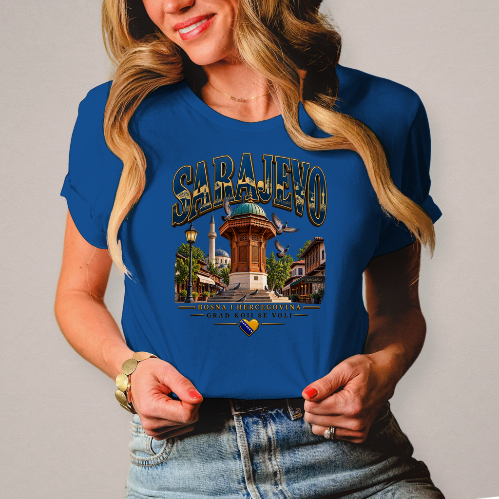 Sarajevo ženska majica – Grad koji se voli | Bosna domovina majica