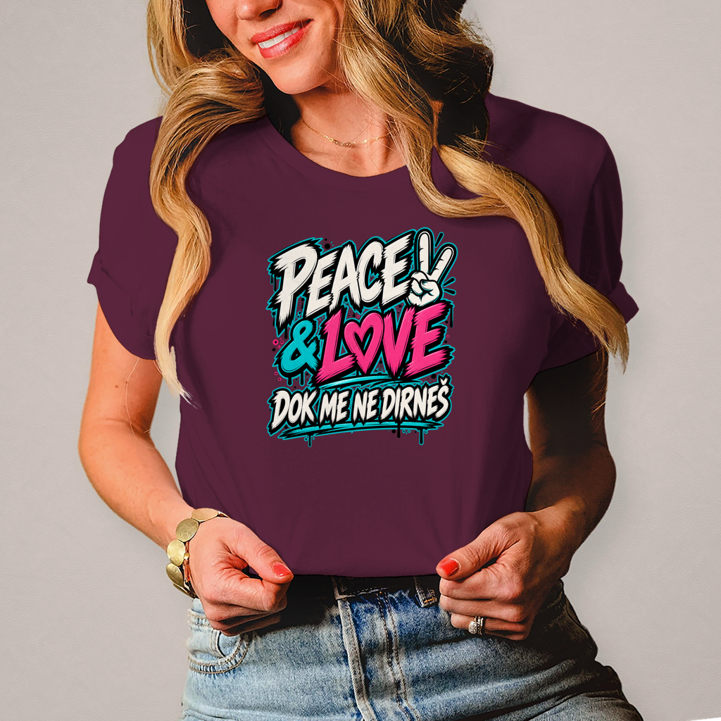 Ženska majica Peace&Love