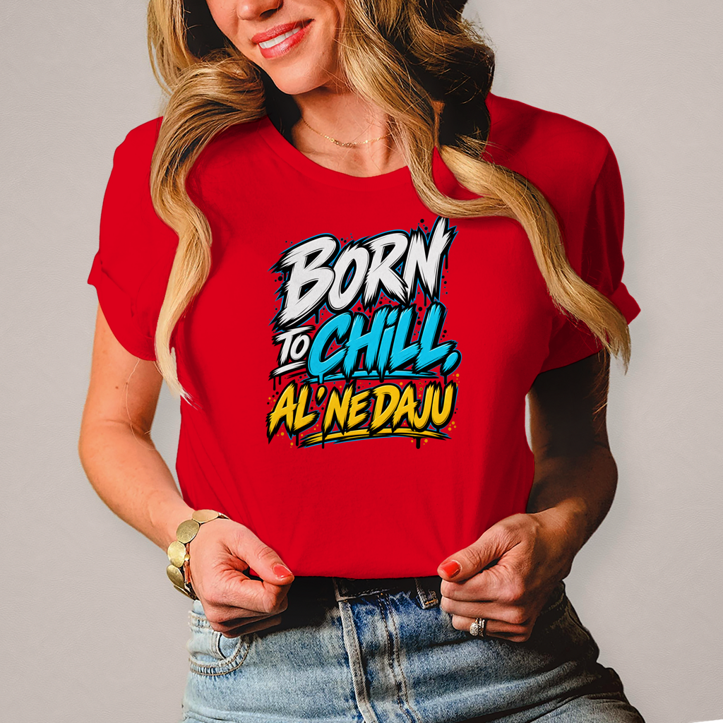 Ženska majica kratkih rukava Born to chill, ali mi ne daju