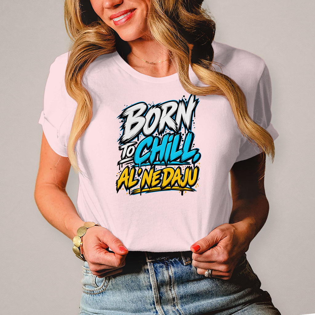 Ženska majica kratkih rukava Born to chill, ali mi ne daju