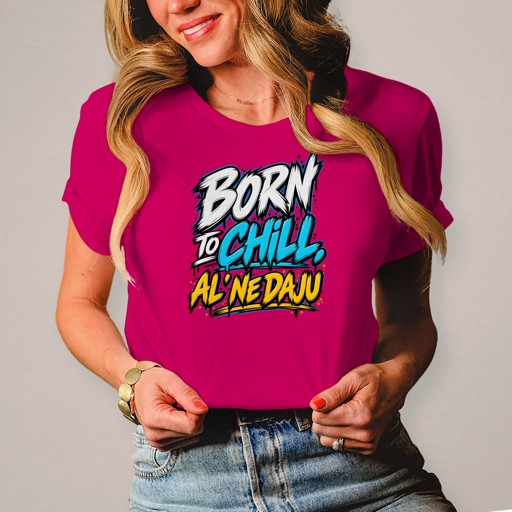 Ženska majica kratkih rukava Born to chill, ali mi ne daju