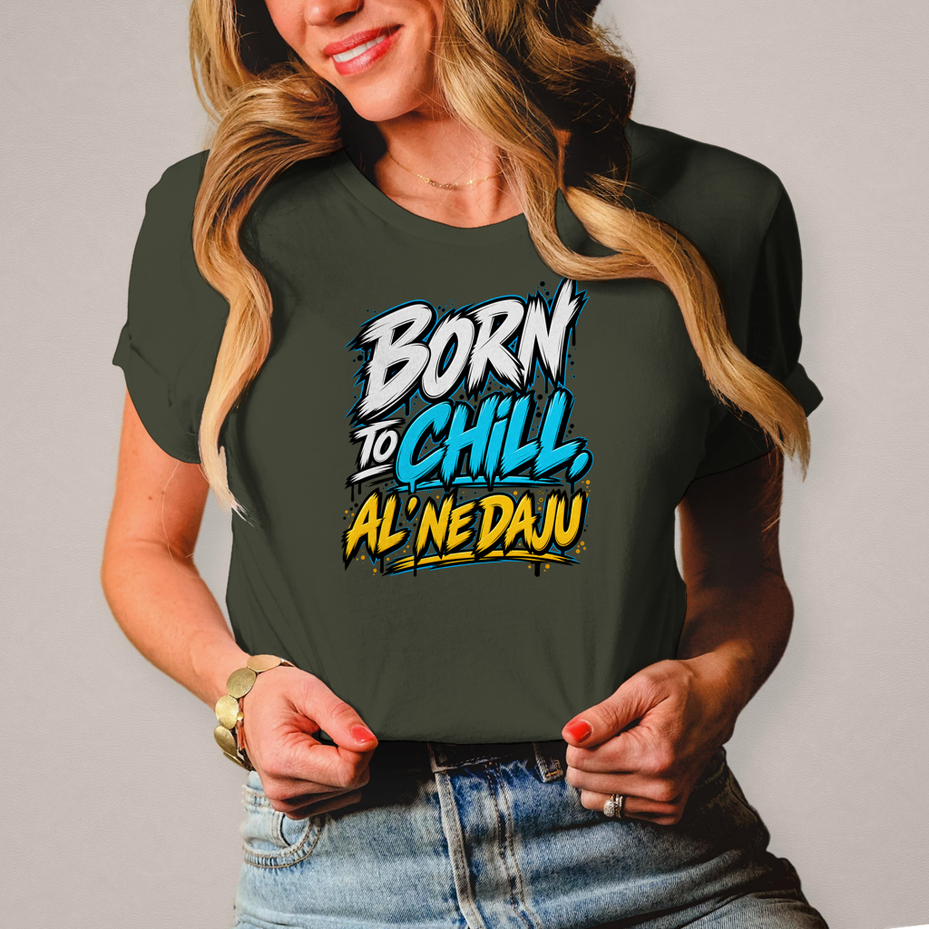 Ženska majica kratkih rukava Born to chill, ali mi ne daju