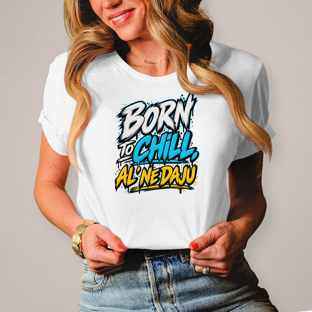 Ženska majica kratkih rukava Born to chill, ali mi ne daju