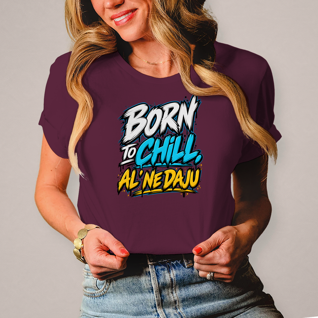 Ženska majica kratkih rukava Born to chill, ali mi ne daju