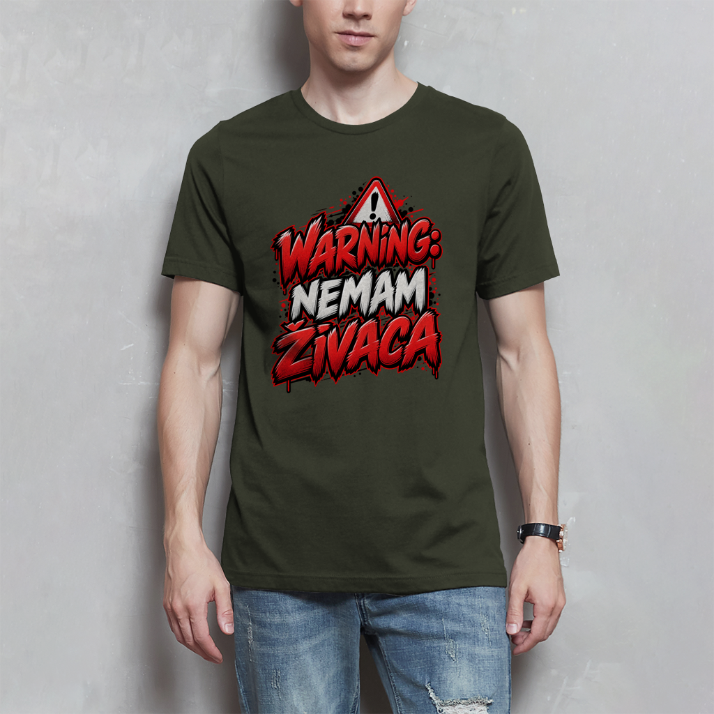 Muška majica - Upozorenje, nemam živaca