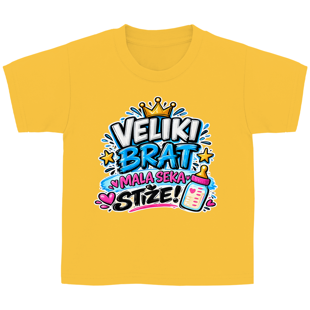 Dječija Basic majica Veliki brat mala seka stiže