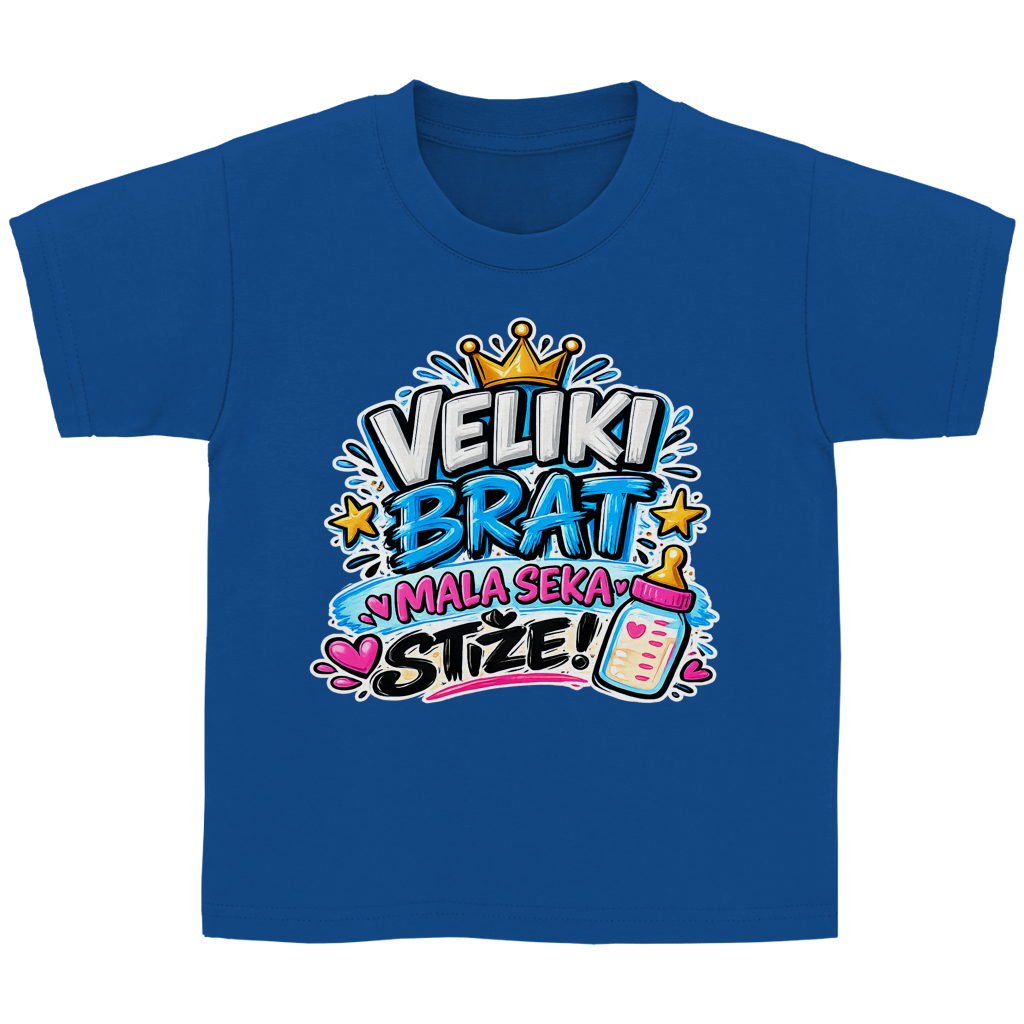 Dječija Basic majica Veliki brat mala seka stiže