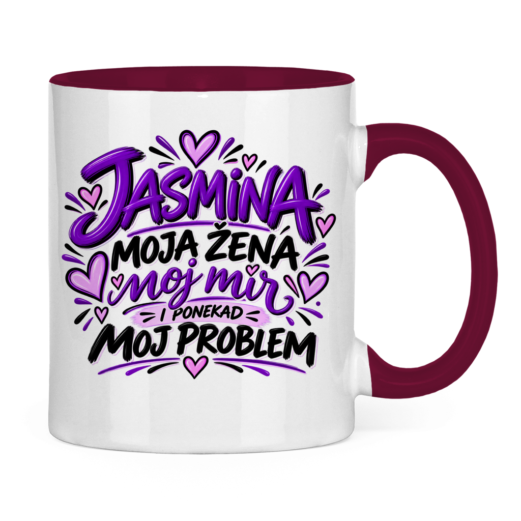 Dvobojna šolja Najbolja žena Jasmina