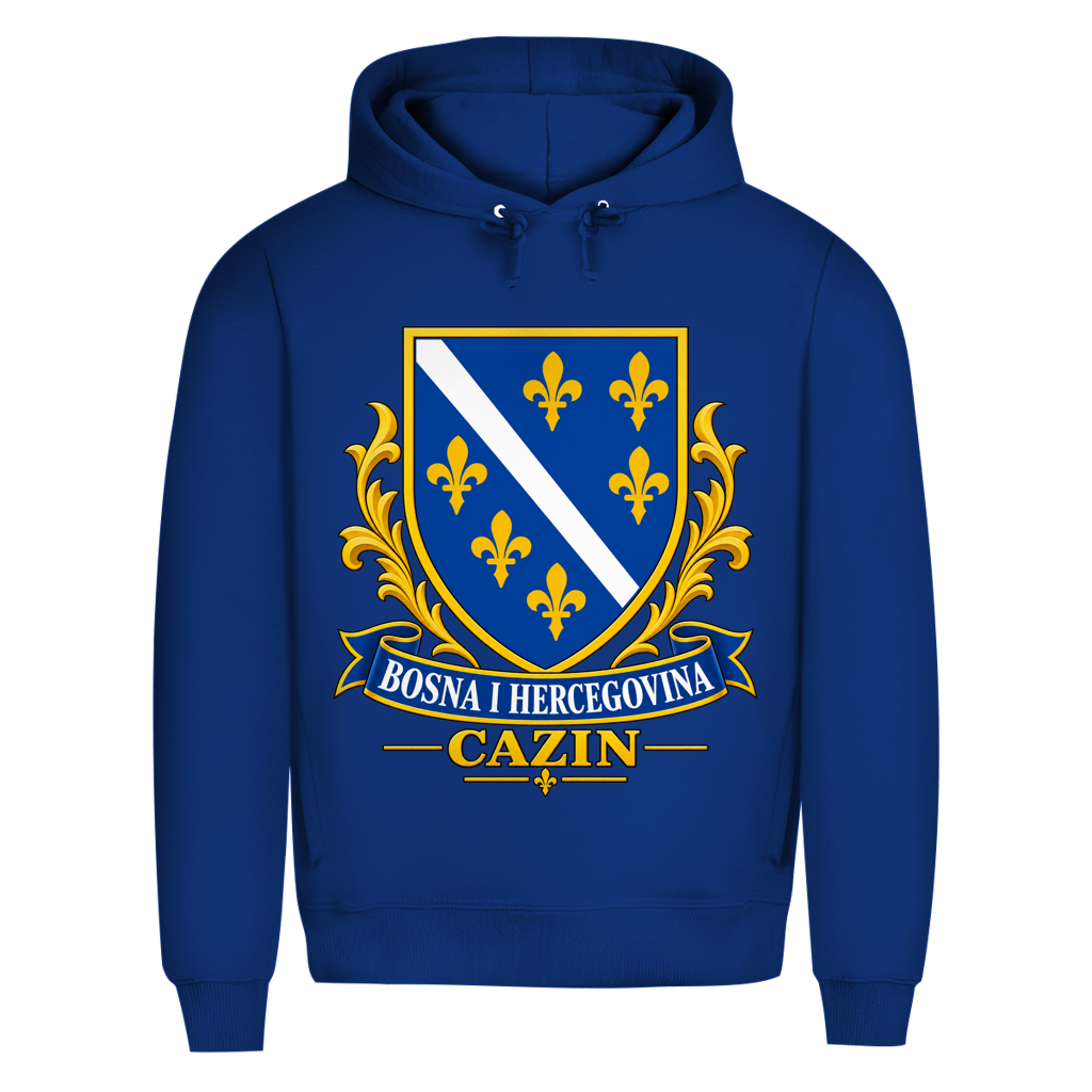 Herren Premium Bio Hoodie Bosna i Hercegovina Grb Cazin