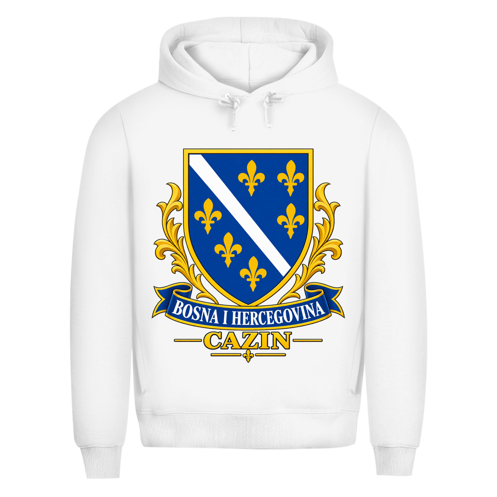 Herren Premium Bio Hoodie Bosna i Hercegovina Grb Cazin