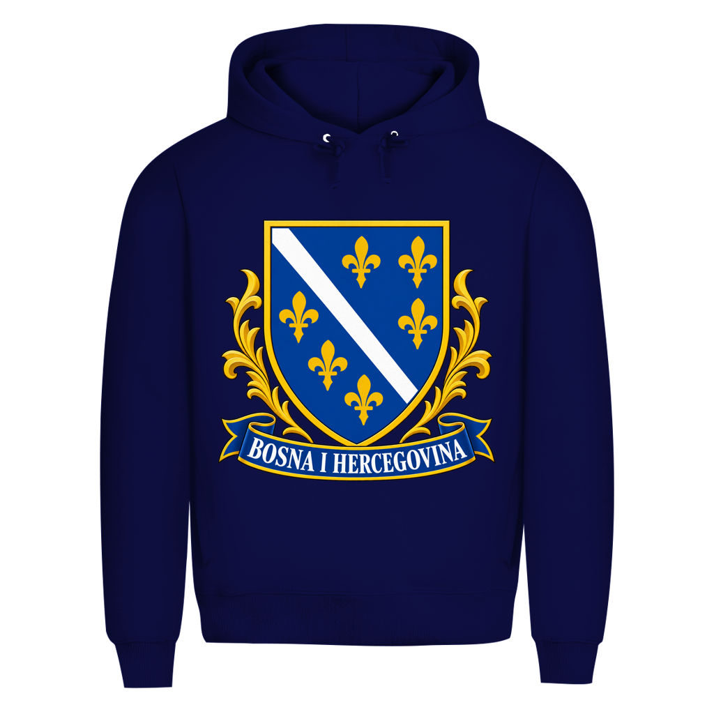 Herren Premium Bio Hoodie Bosna i Hercegovina Grb