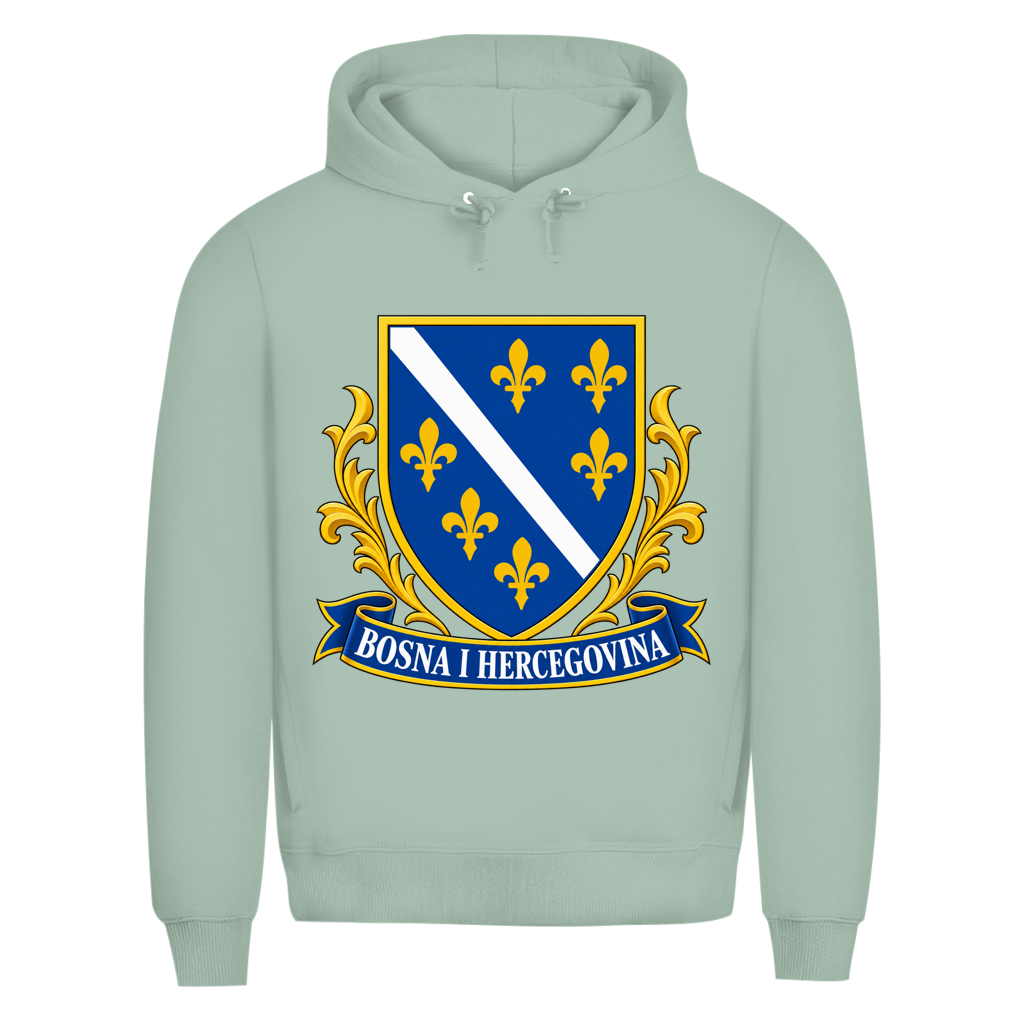 Herren Premium Bio Hoodie Bosna i Hercegovina Grb | Weitere Farben