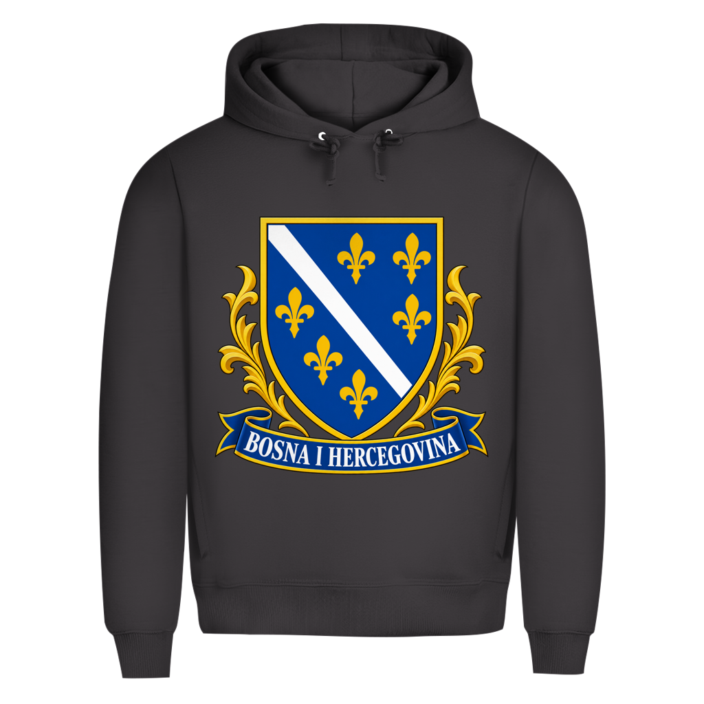 Herren Premium Bio Hoodie Bosna i Hercegovina Grb | Weitere Farben
