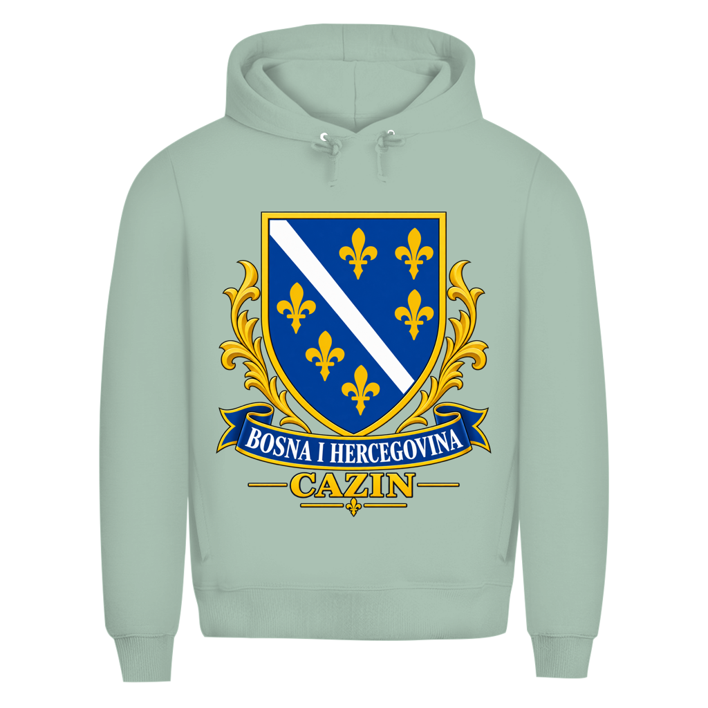 Herren Premium Bio Hoodie Bosna i Hercegovina Grb Cazin | Weitere Farben