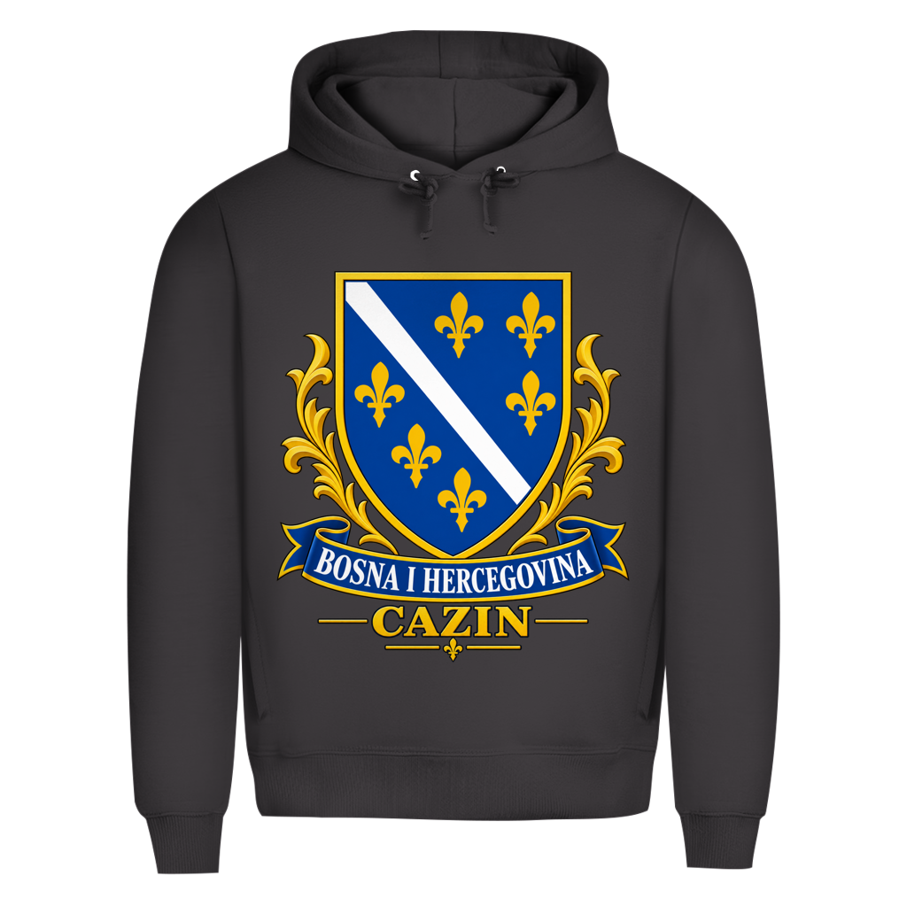 Herren Premium Bio Hoodie Bosna i Hercegovina Grb Cazin | Weitere Farben