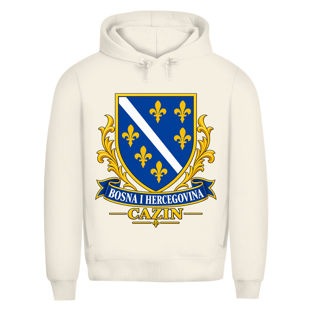 Herren Premium Bio Hoodie Bosna i Hercegovina Grb Cazin | Weitere Farben