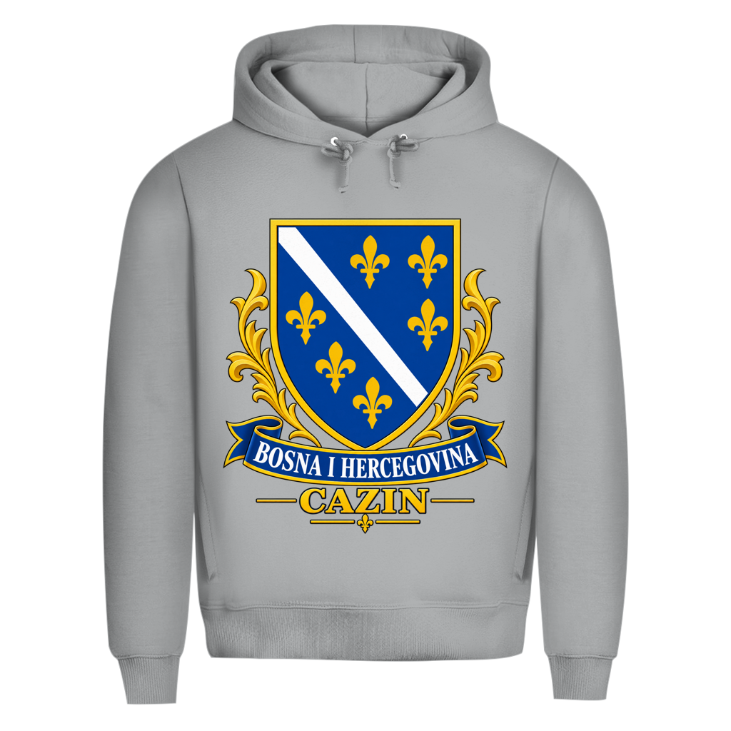 Herren Premium Bio Hoodie Bosna i Hercegovina Grb Cazin | Weitere Farben