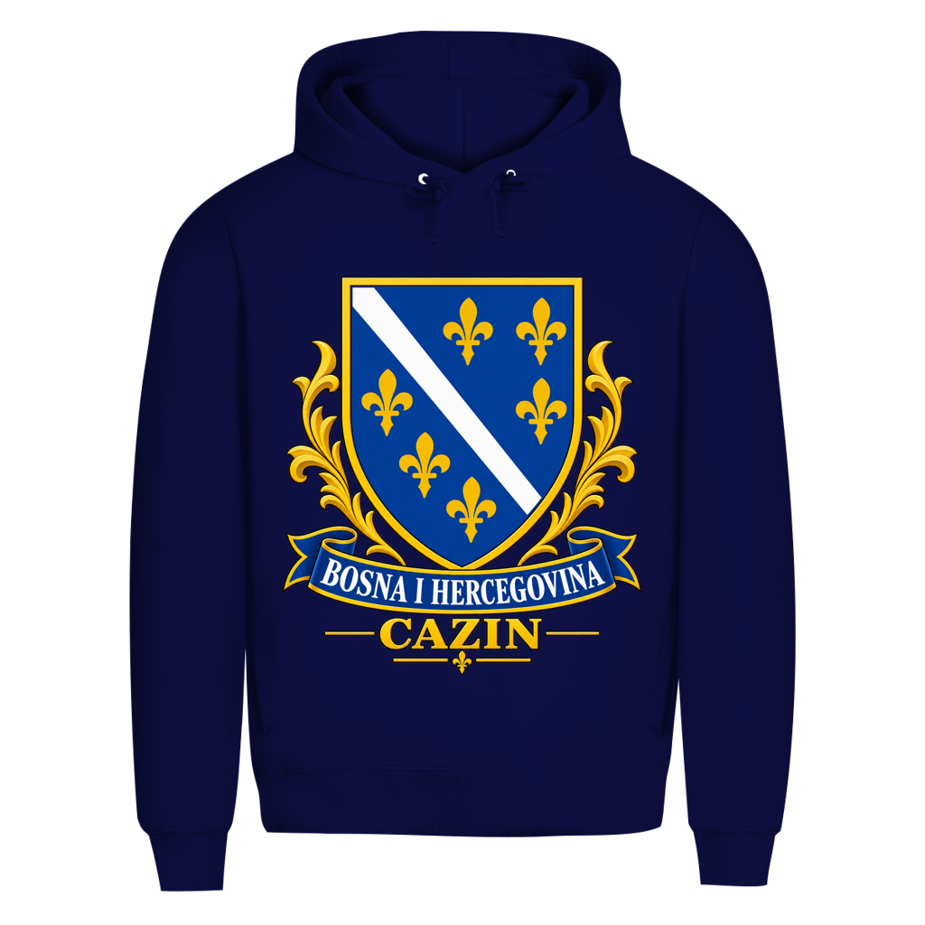 Herren Premium Bio Hoodie Bosna i Hercegovina Grb Cazin | Weitere Farben
