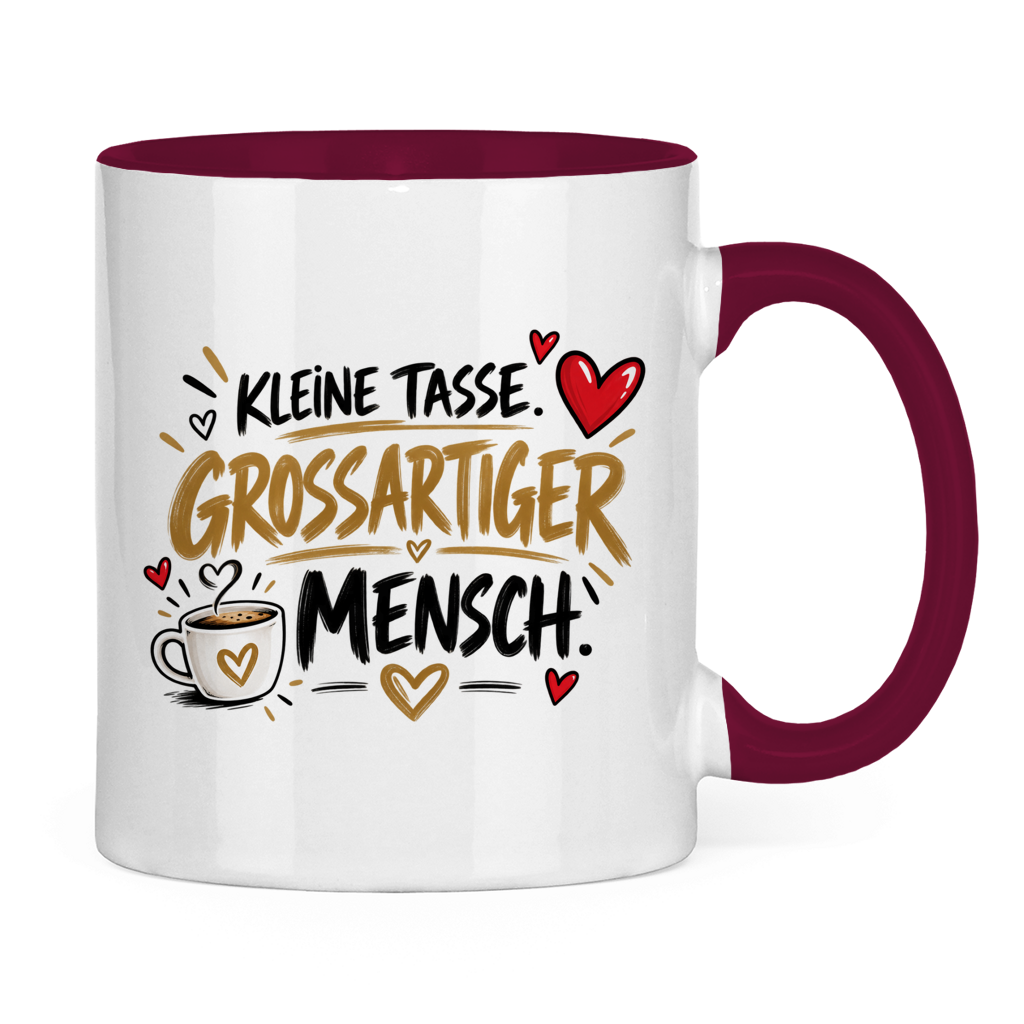 Tasse „Kleine Tasse, großartiger Mensch“ – Geschenk für Lieblingsmenschen